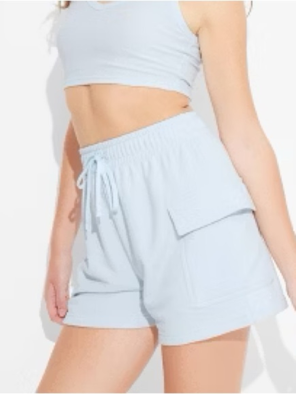 Wild Fable Light Blue High Rise Cargo Sweat Shorts SIZE XL NWT Lounge Casual